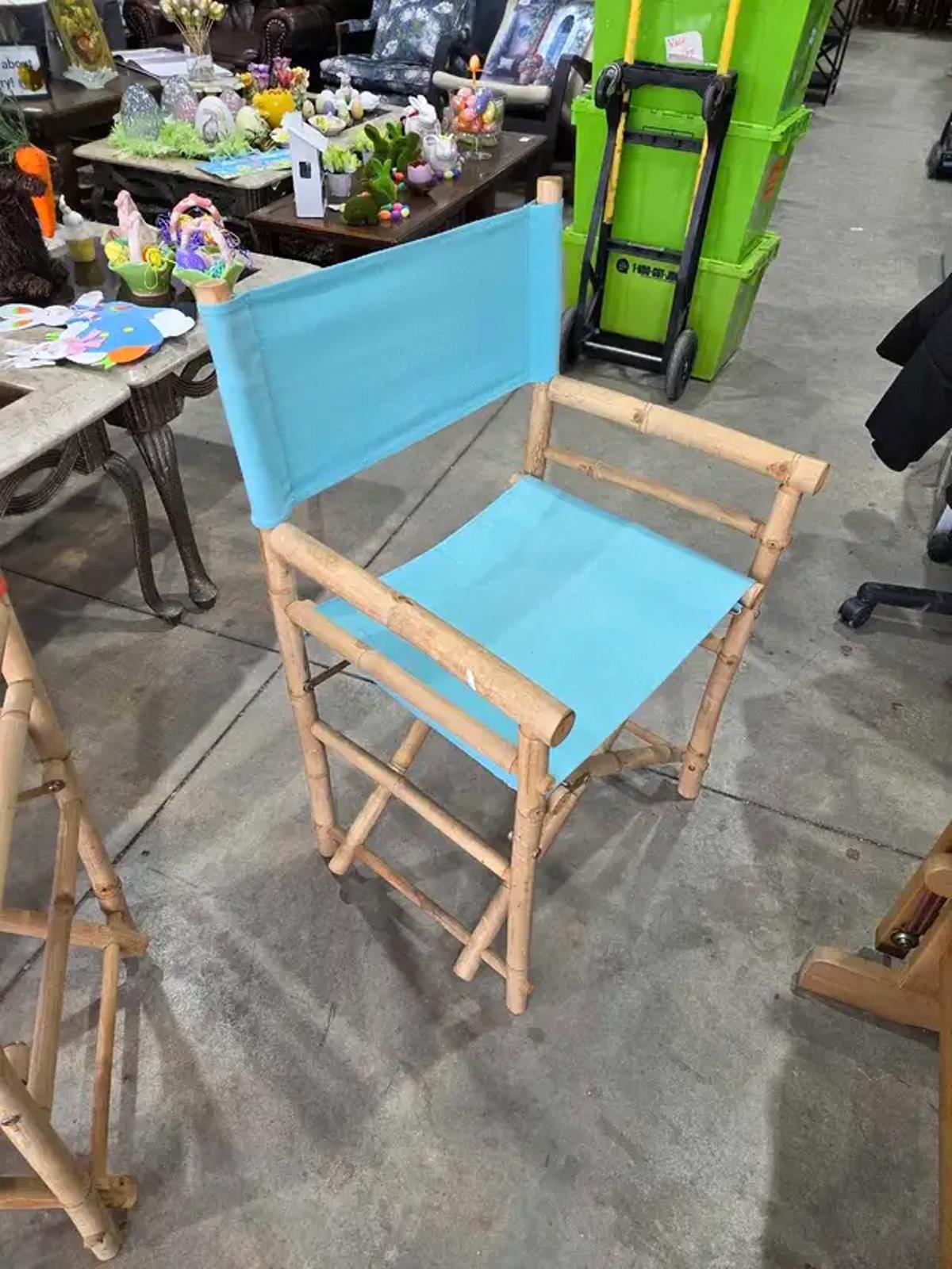 Folding Bamboo Director Chairs - 2 Available