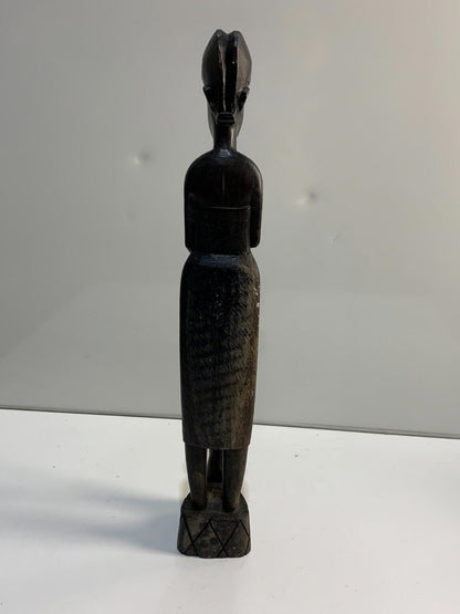 Vintage Woman with mortar and pestle Wood Sculpture