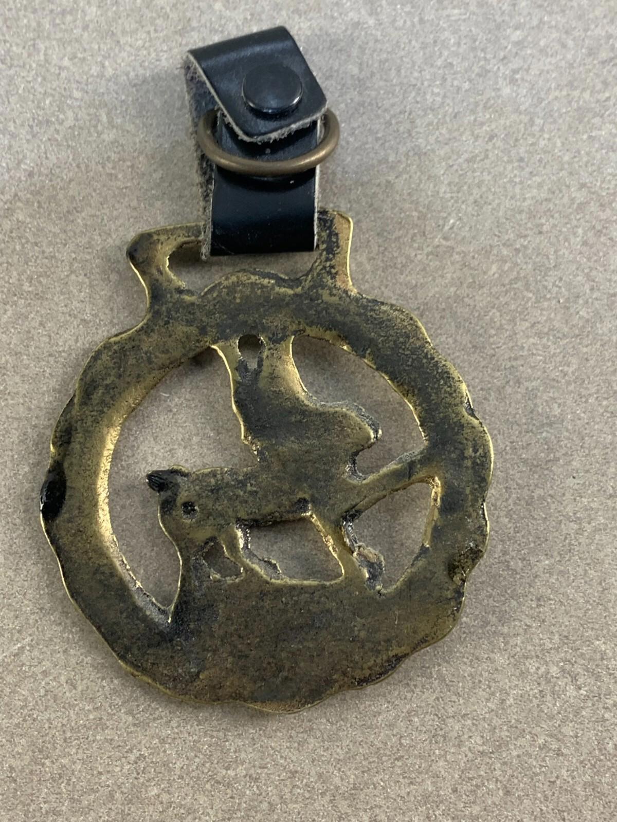 Brass Medallion Ornament Griffin England Vintage