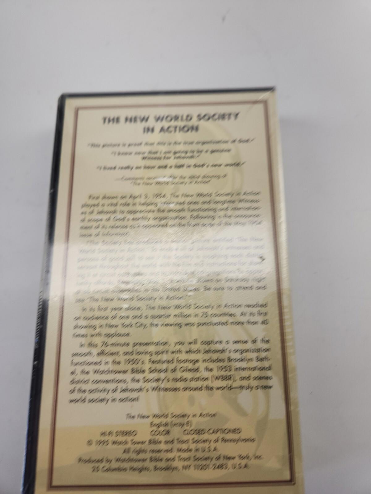 The New World Society In Action VHS - Sealed Brand New!
