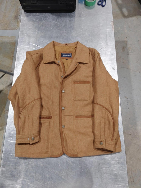 Excellent Condition Saguaro West Felt/Leather Winter Coat Brown Size L