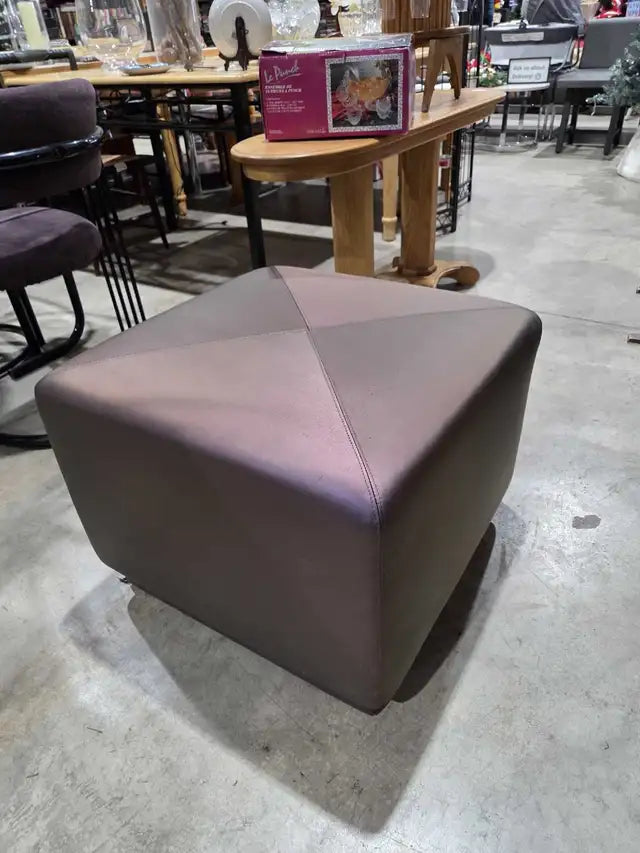 Cube Vinyl Ottoman