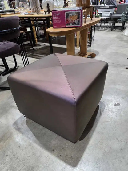 Cube Vinyl Ottoman
