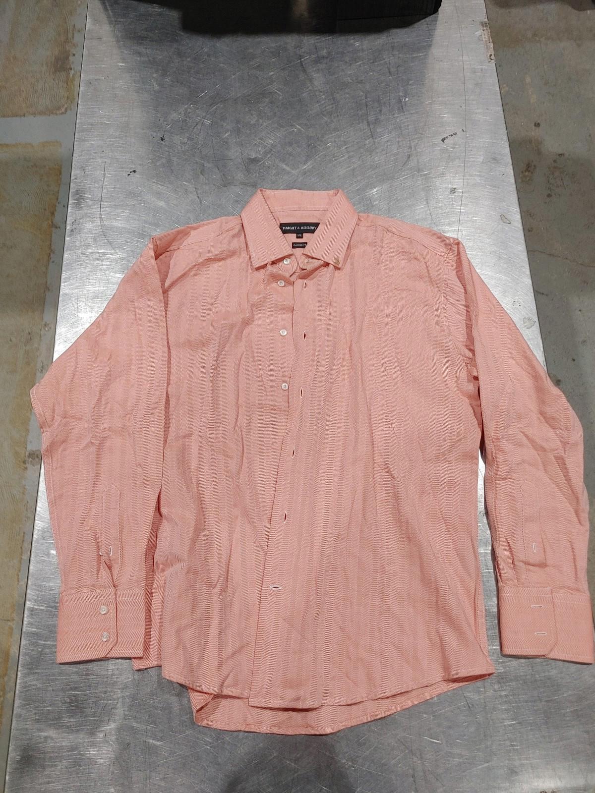 Brand New Haight & Ashbury Orange/Pink Button-down Shirt Size XL Classic Fit