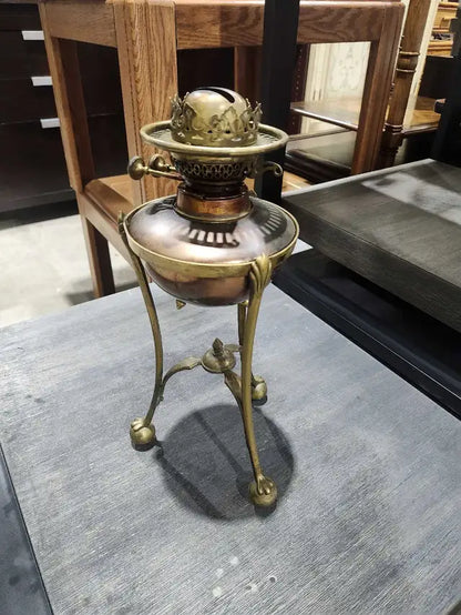 Antique Brass Oil Lamp