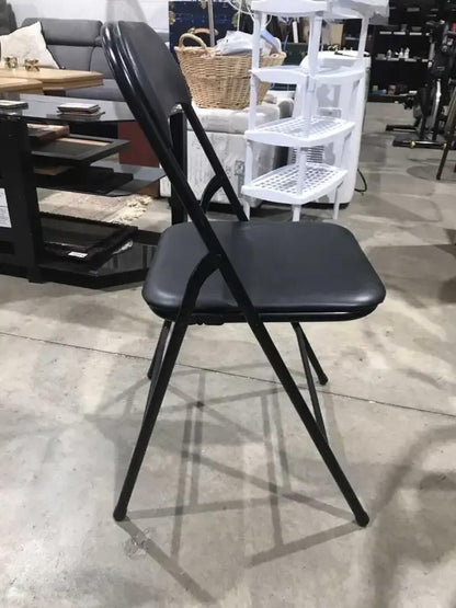 Folding Chairs Black Vinyl - 4 Available