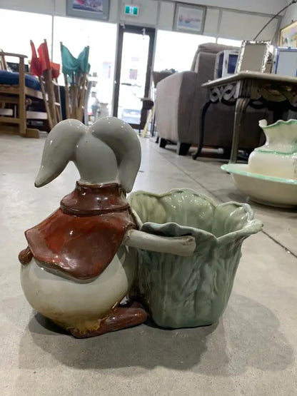 Vintage Rabbit Planter