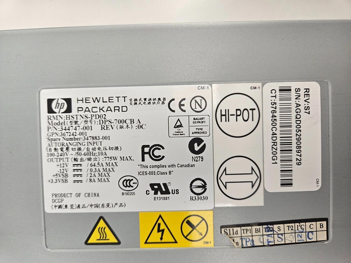 HP DPS-700CB A Server Power Supply 344747-001, 367242-001