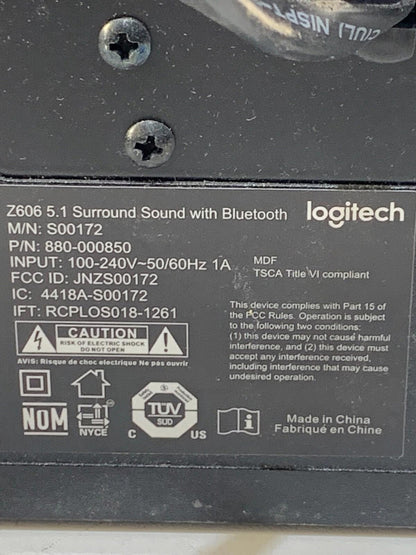 Logitech Z606 5.1 Surround Sound Speaker Bluetooth Subwoofer only 160WATT