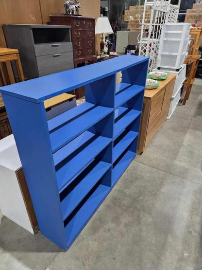 Large Blue Painted Bookcase