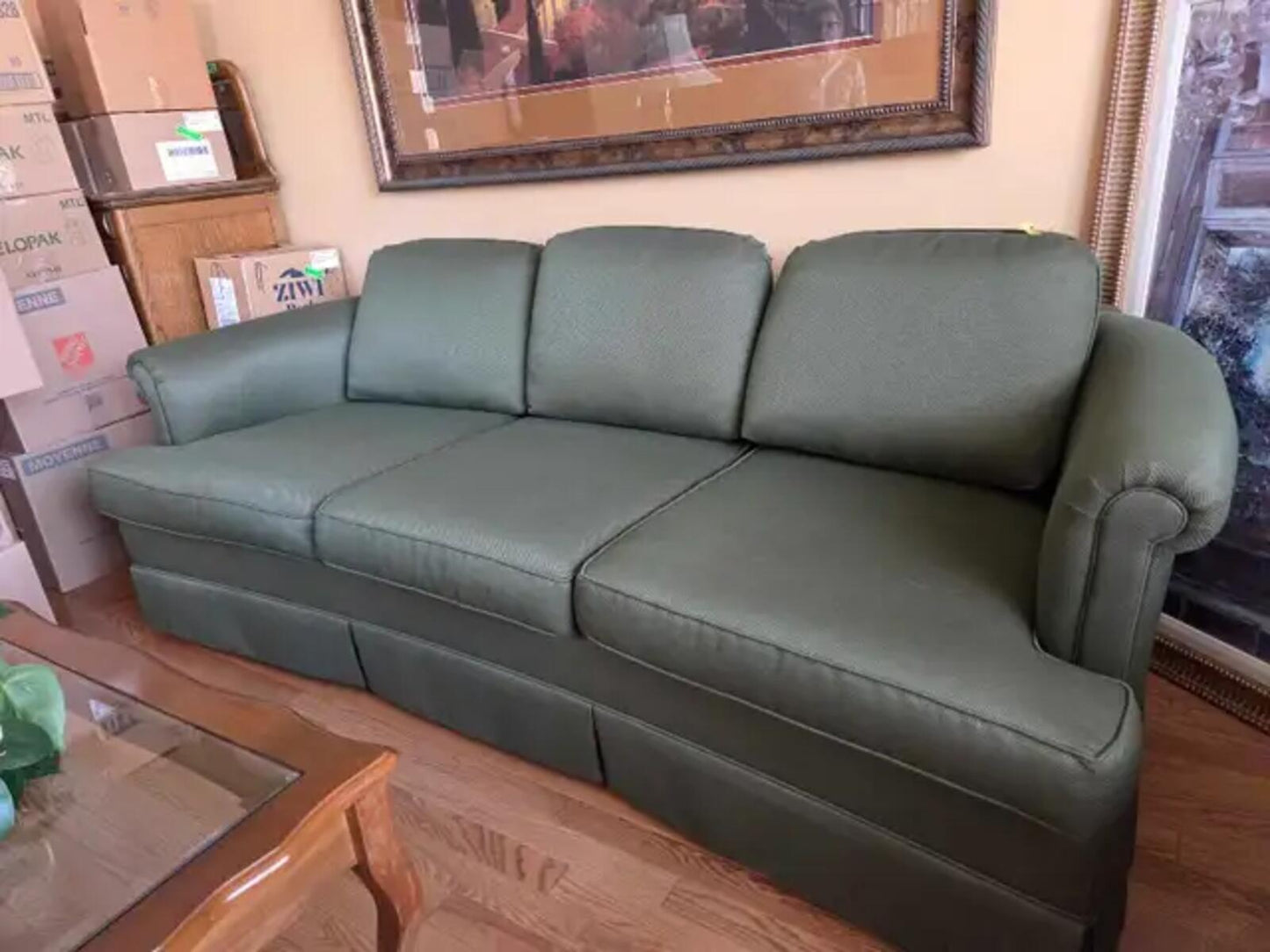 Newly Upholstered Sofa & Armchair Set