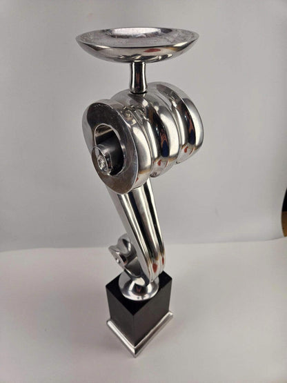 Chintz & Company Nickle Candle Holder Scroll