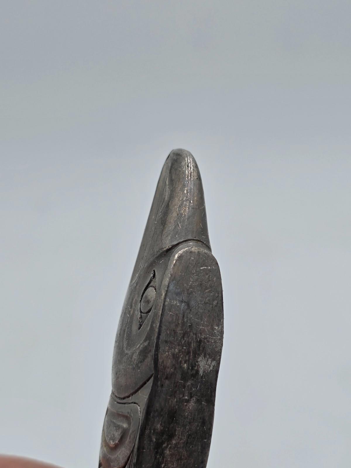 Vintage Pewter Eagle carved on Cheese or Steak Knife (Made in Canada)