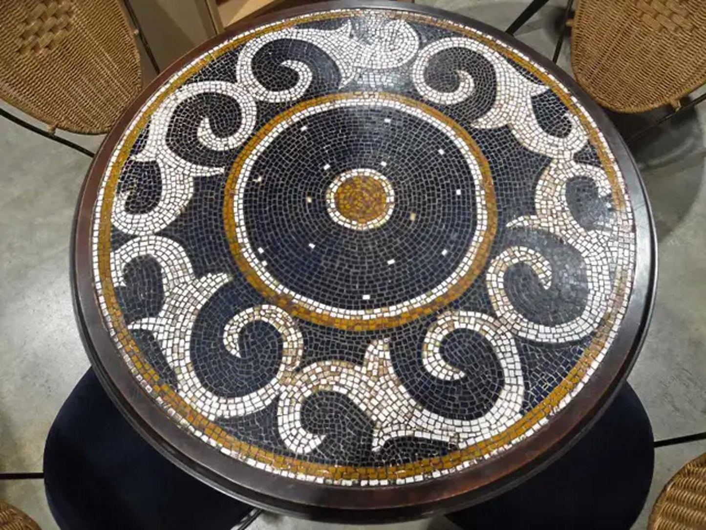 Iron Mosaic Tiled Dining Table & Chairs
