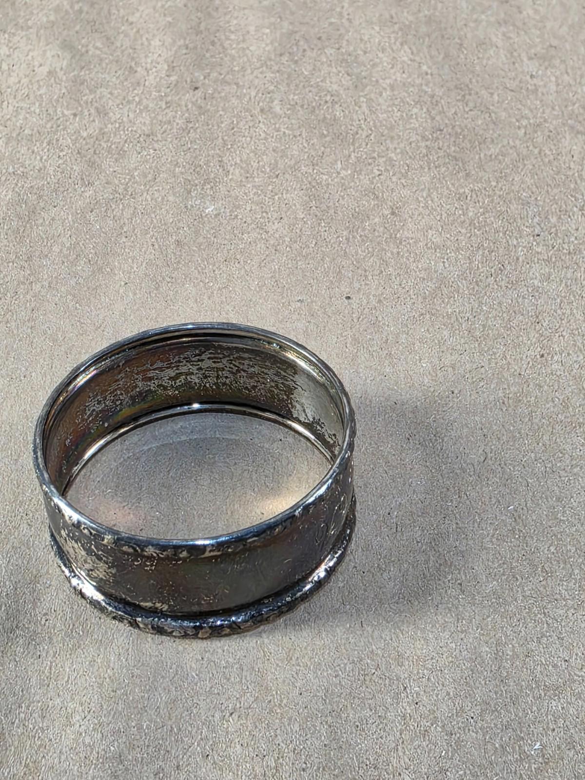 Birks Sterling Silver Napkin Ring Antique Art Deco Hallmarked 1930s