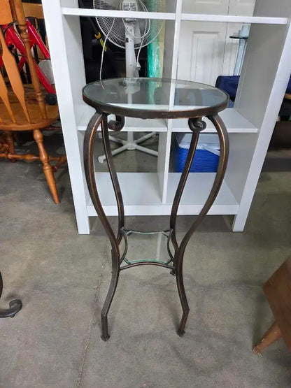 Glass/Metal Accent Table