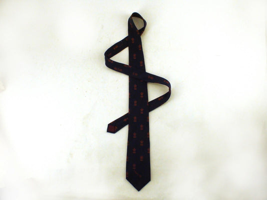 88' Winter Olympics XV Calgary Official Tie, Navy Patterned - Cataland Fashions