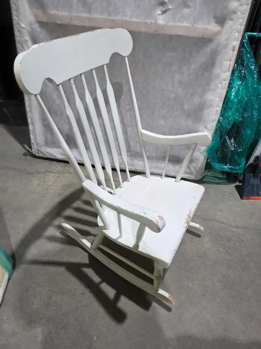 White Wooden Rocking Chair - Fixer Upper