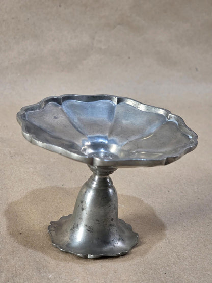 Antique Flagg & Homan Pewter Pedestal dish, Circa 1875