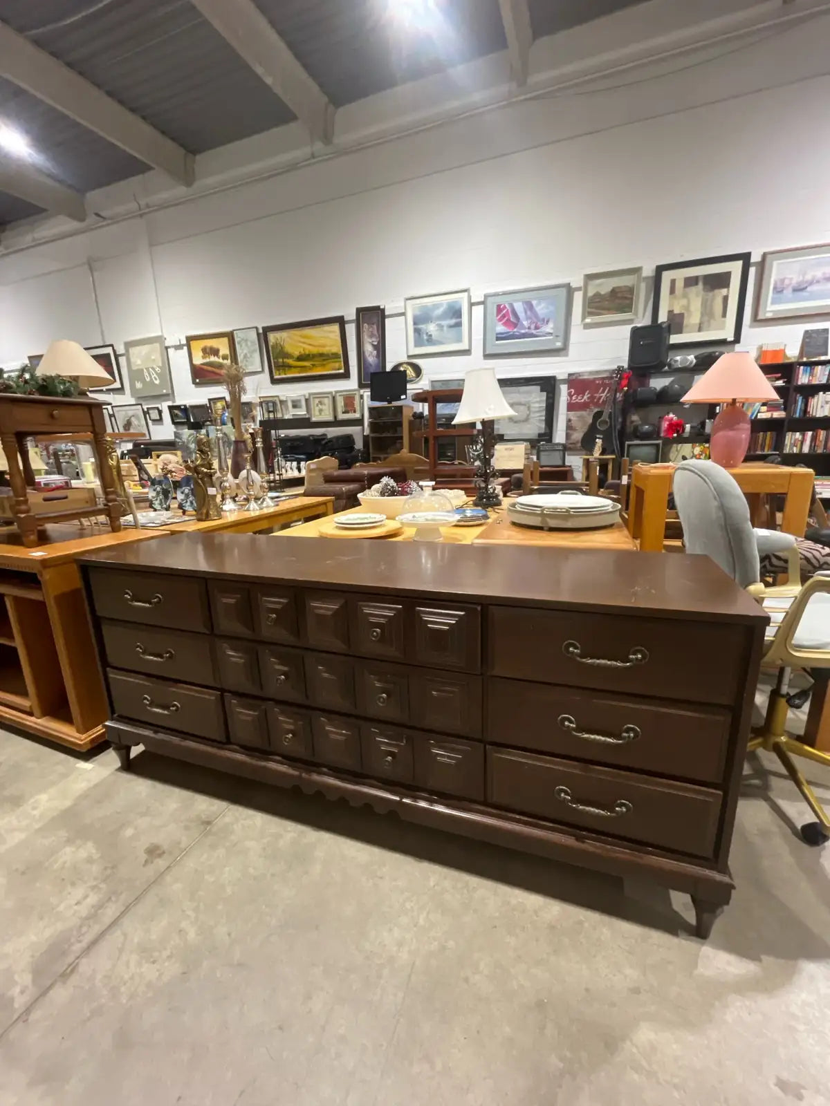 Brown Wood Dresser