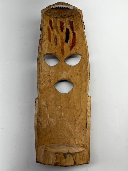 African Wood Hand Carved Painted Tribal Ceremonial Mask