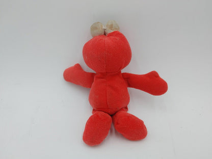 Good Condition Vintage Elmo Miniature Stuffed Animal Toy Red