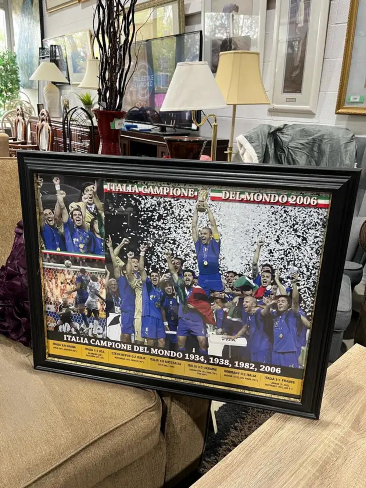 encadré et monté sous double passe-partout, Italie, championne de la Coupe du monde de football de la FIFA 2006