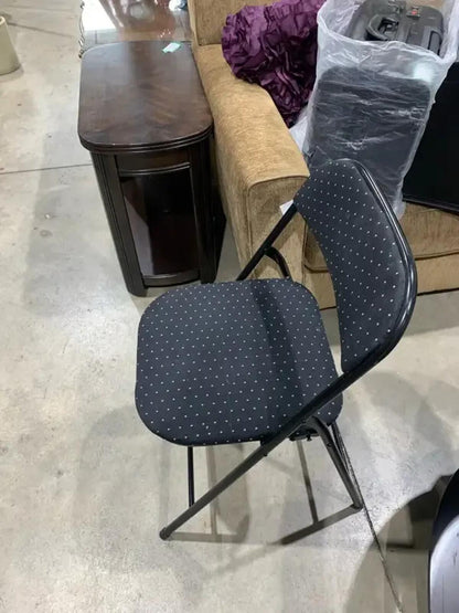 Mainstays Black and Grey Padded Folding Chair - 4 available