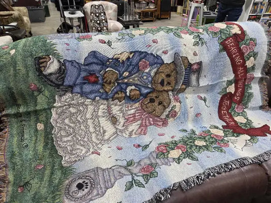 New! Boyds Bears 100% Cotton Throw Blanket