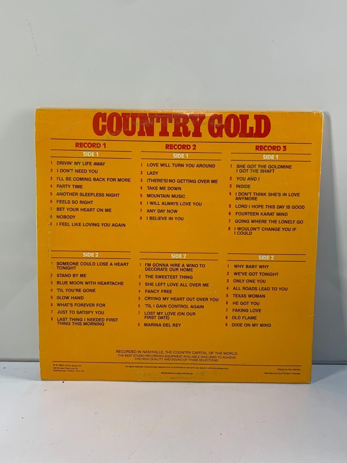 Country Gold Volume 2 SUPER COUNTRY HITS, 3 Records Set