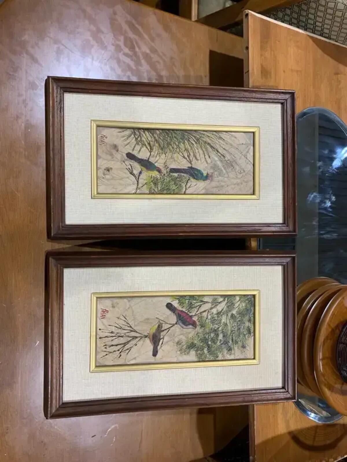 Pasan Bird Leaf Art - set of Two
