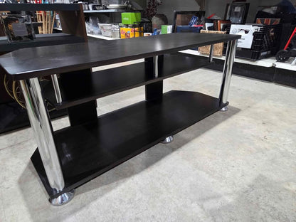 Black TV Stand Media Console w/ Shelves