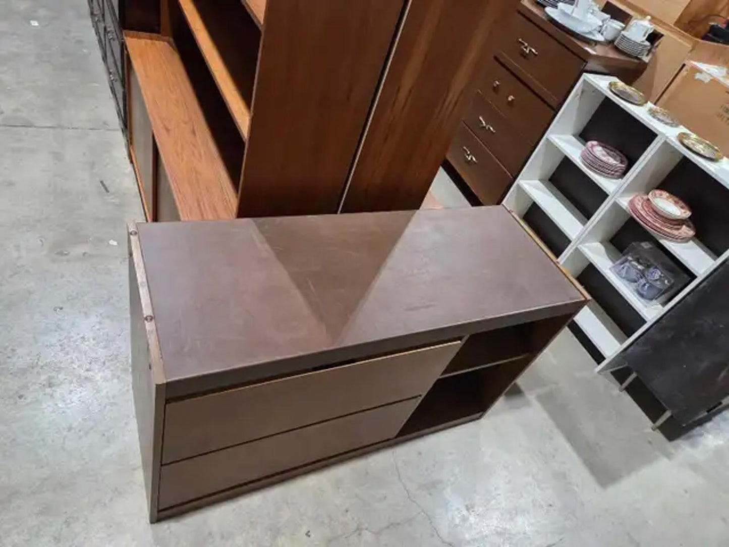 Wooden Filing Cabinet with Vinyl Top
