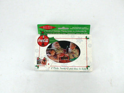 Coca Cola 1999 Nostalgia Christmas Santa Bicycle Playing Cards - New!