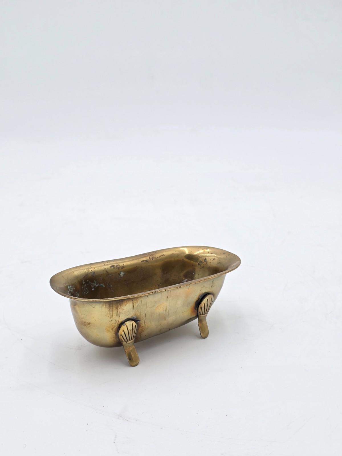 Vintage Brass Bathtub Soap Dish