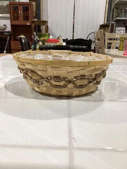 Lined Wicker Planter Basket