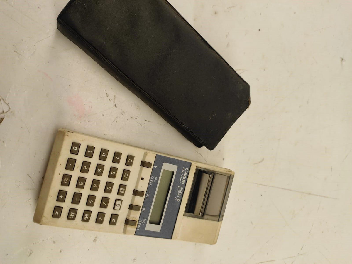 Calculatrice imprimante de poche électronique vintage Canon TP-7