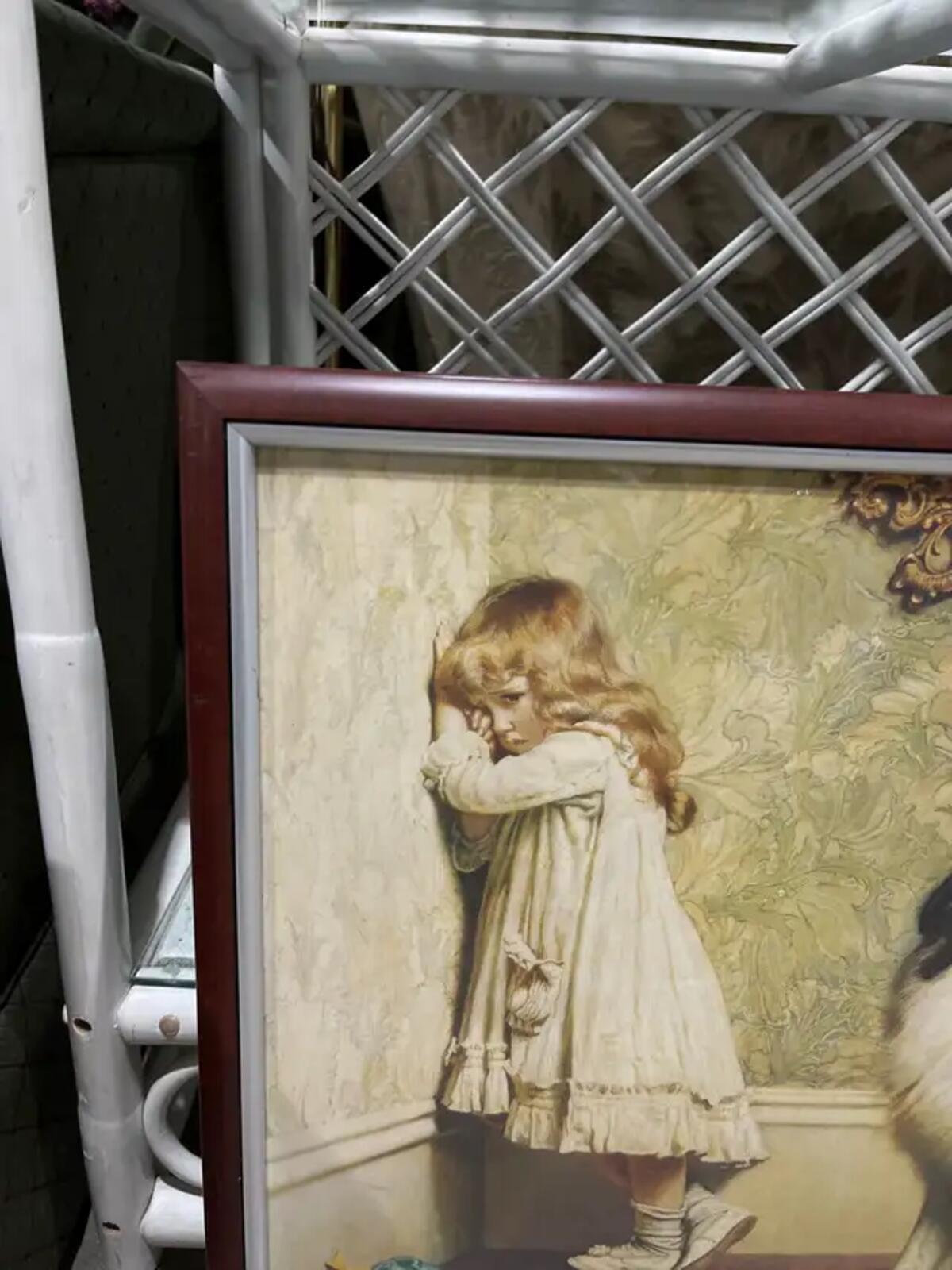 vintage framed Charles Burton Barber 1893 art print