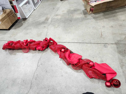 Red Fabric 6ft Christmas Garlands - 6 Available