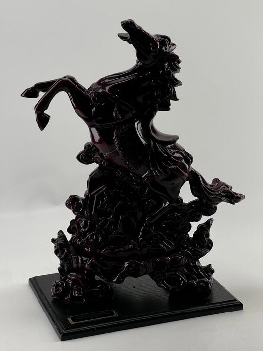 Vintage Chinese Wood Carved Statue Horse