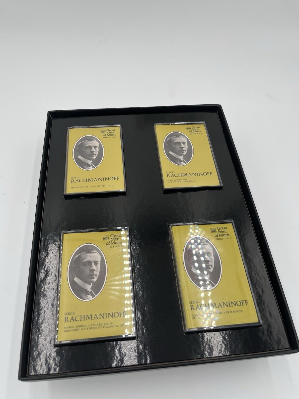 Great Men Of Music Sergei Rachmaninoff and His Music 4 Cassette tape Set Used