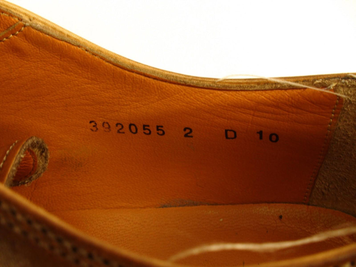GOOD CONDITION Santoni Salem Oxford Brown Leather Shoes - 392055 2 D Size 10 US