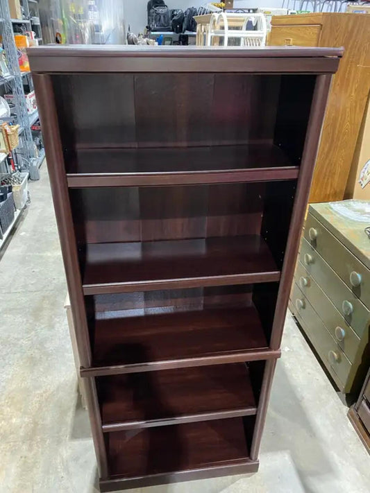 5-Shelf Tall Bookcase - Cherry Wood Finish
