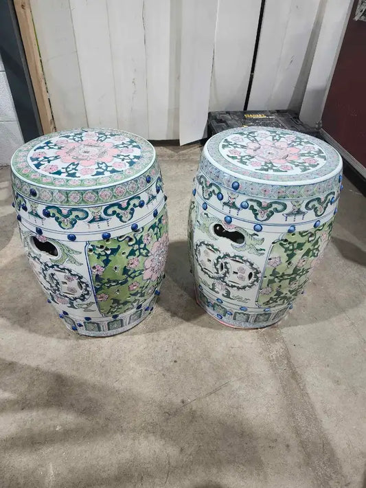 Ceramic Chinese Ceramic Garden Stool Pair
