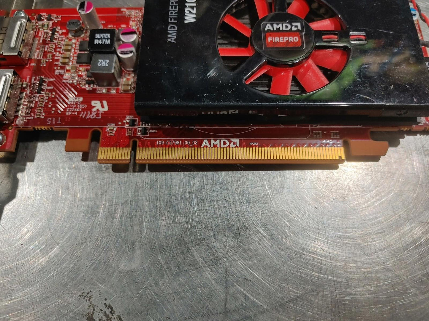 Good Condition AMD FirePro W2100 Slot-powered Graphics Card Red Untested