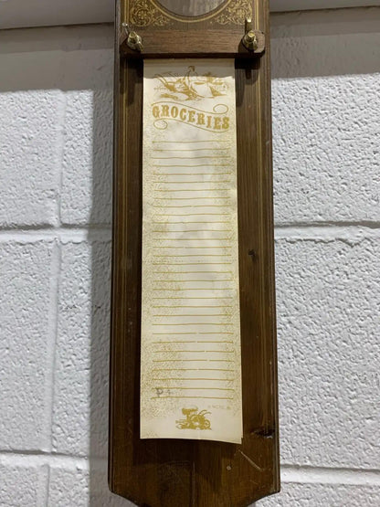 Wood Vintage Groceries List board