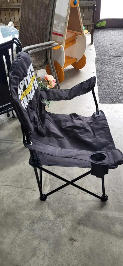 Sports Fanatic Folding Chair Black