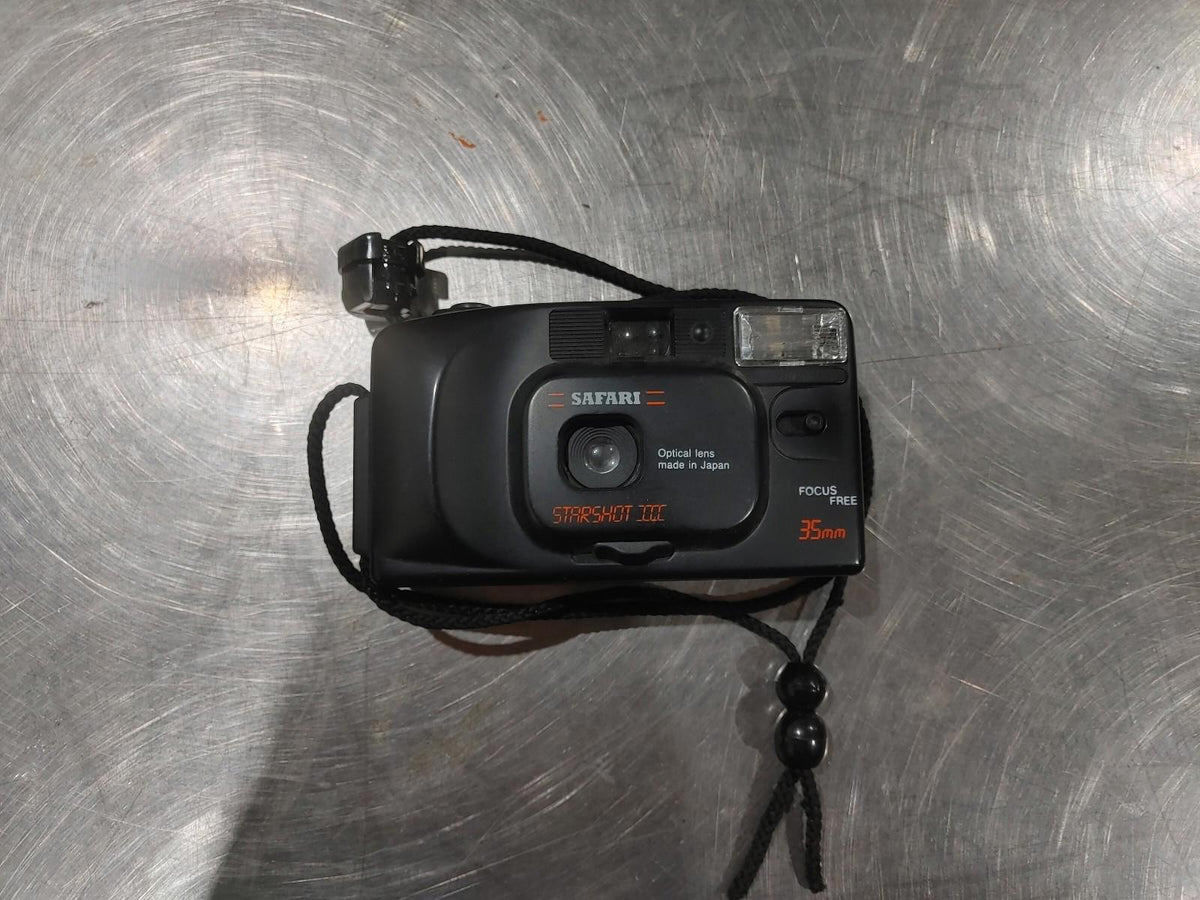 Appareil photo argentique 35 mm SAFARI Snapshot 3, mise au point fixe, état correct, non testé, noir