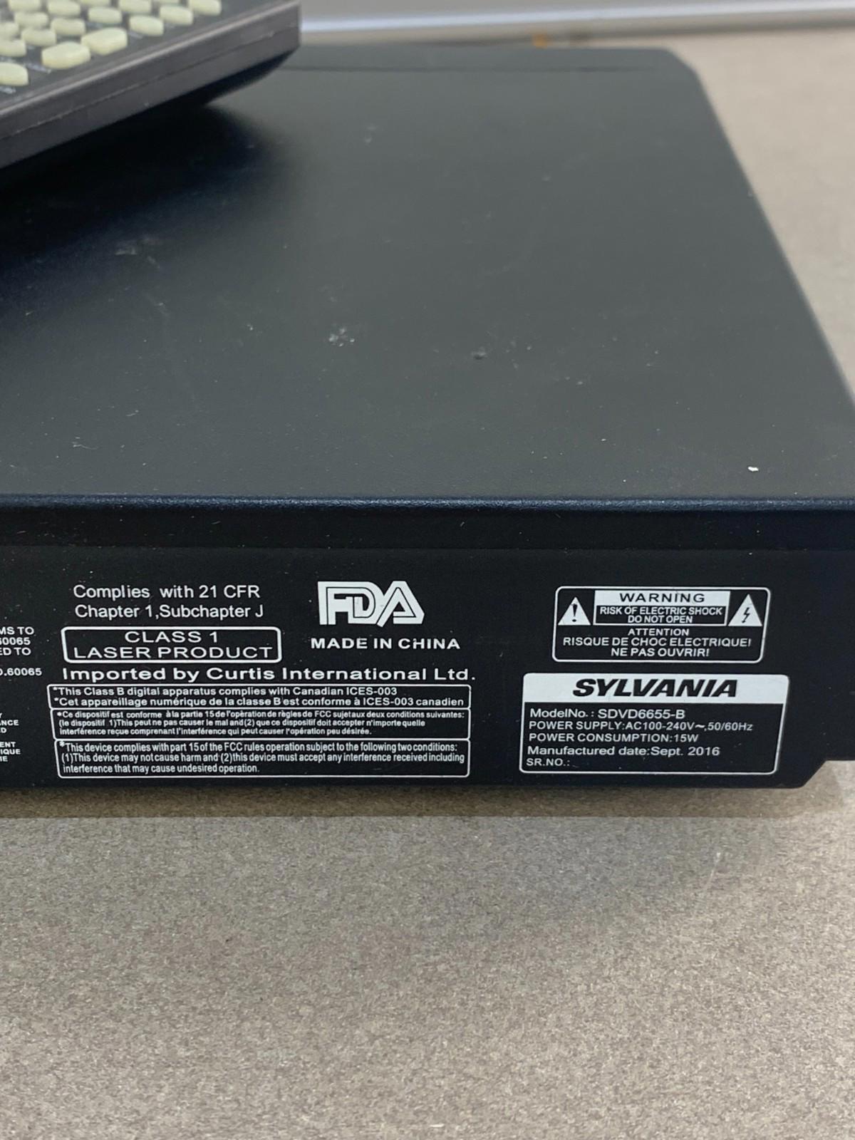 Sylvania HDMI Upconvert DVD Player Model: SDVD6655-B