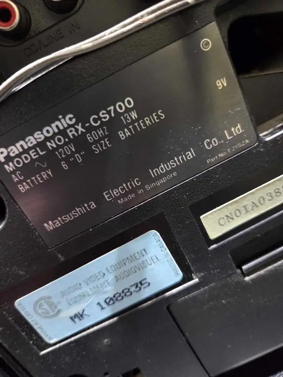 Panasonic RX-CS700 Boombox - Fully Working